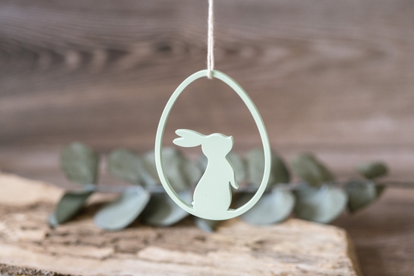 Anhänger Osterei mit Hase